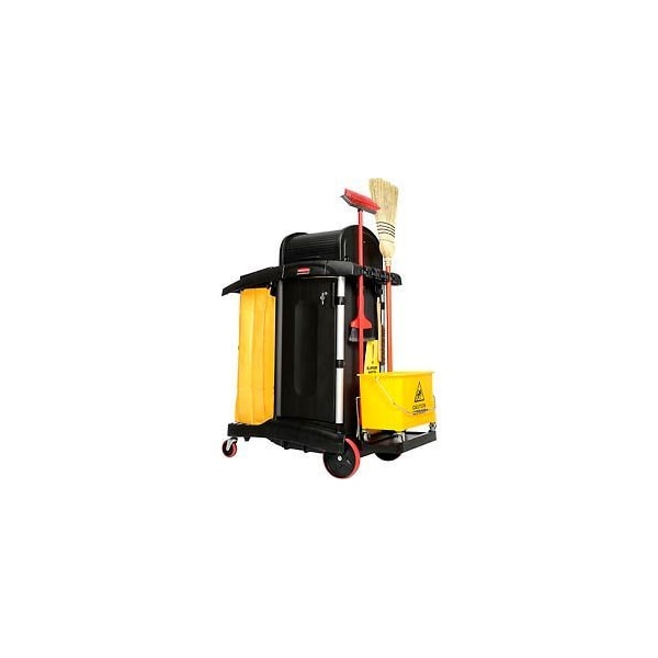 Rubbermaid Commercial Rubbermaid High Security Healthcare Cleaning Cart FG9T7500BLA - main